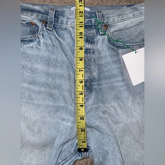 Pistola Cassie Crop High Rise Straight light blue Jeans Size 29 Radiant Wash NWT - Picture 5 of 9